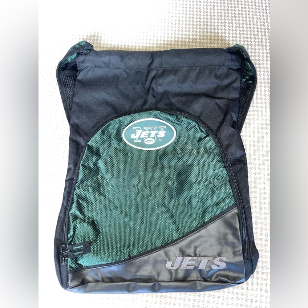 New York Jets drawstring backpack.